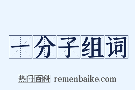 一分子组词是什么意思的图片